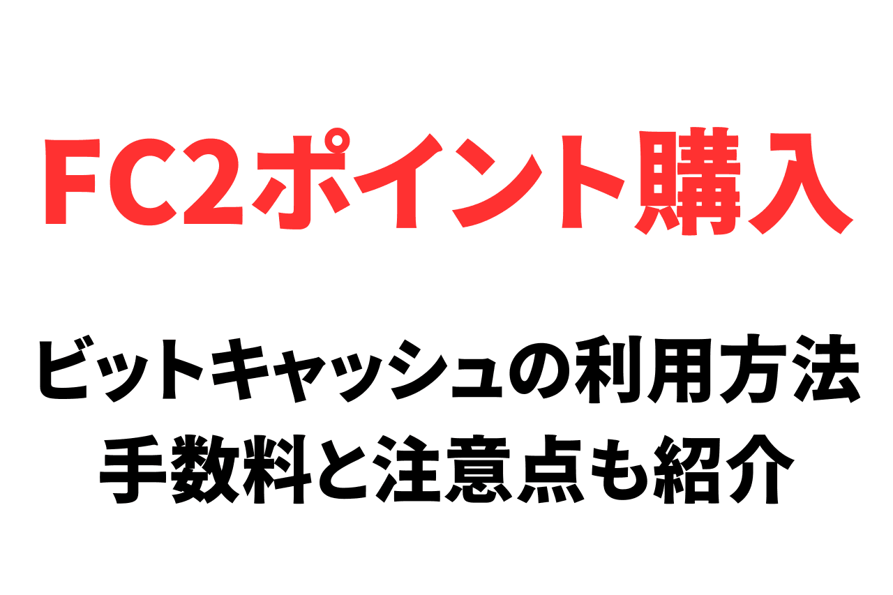 コンビニで買えるBitCash（ビットキャッシュ）でFC2ポイントを購入する手順
