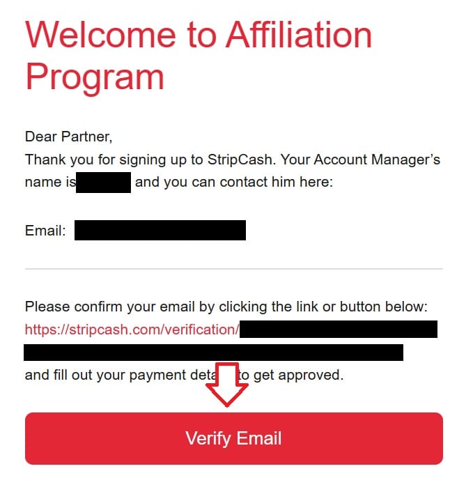 stripcash仮登録完了メール